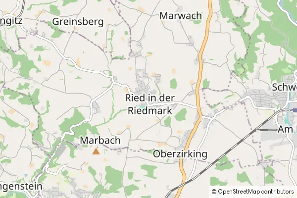 Mapa Ried in der Riedmark