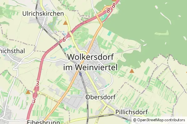 Mapa Wolkersdorf im Weinviertel