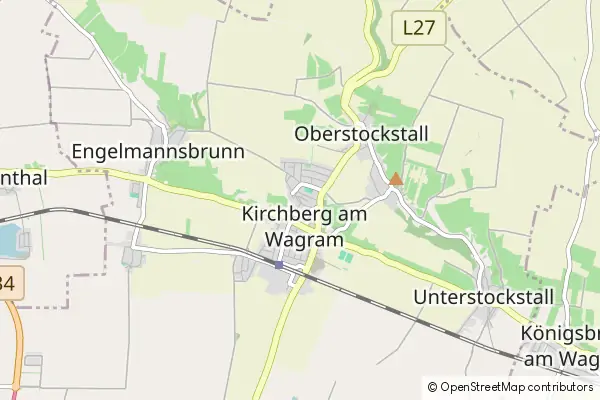 Mapa Kirchberg am Wagram