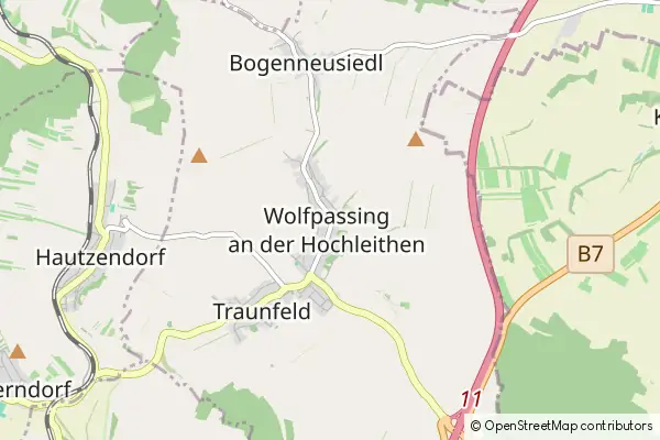 Mapa Wolfpassing an der Hochleithen