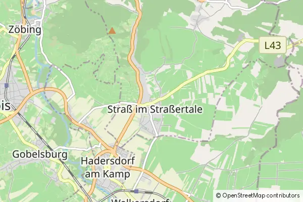 Mapa Strass im Strassertale