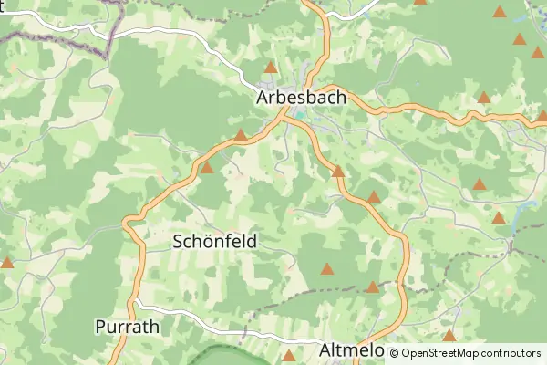 Mapa Arbesbach