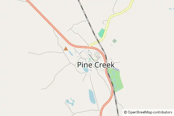 Mapa Pine Creek