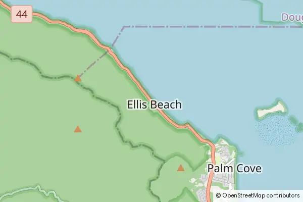 Mapa Ellis Beach