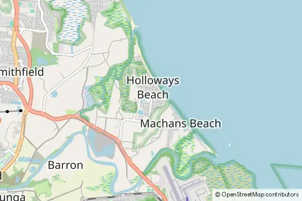 Mapa Holloways Beach