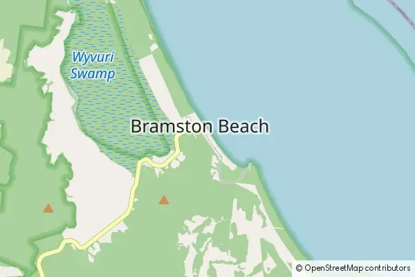 Mapa Bramston Beach