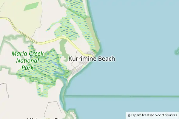 Mapa Kurrimine Beach