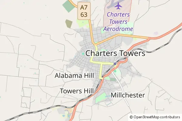 Mapa Charters Towers