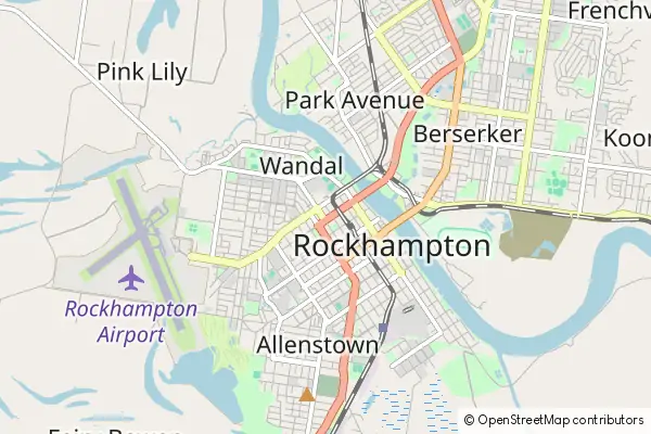 Mapa Rockhampton