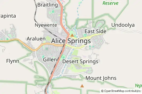 Mapa Alice Springs