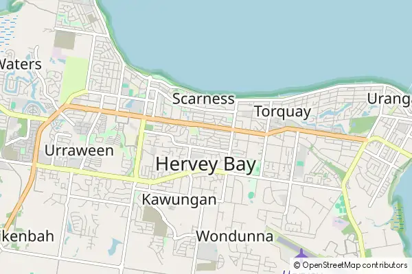 Mapa Hervey Bay