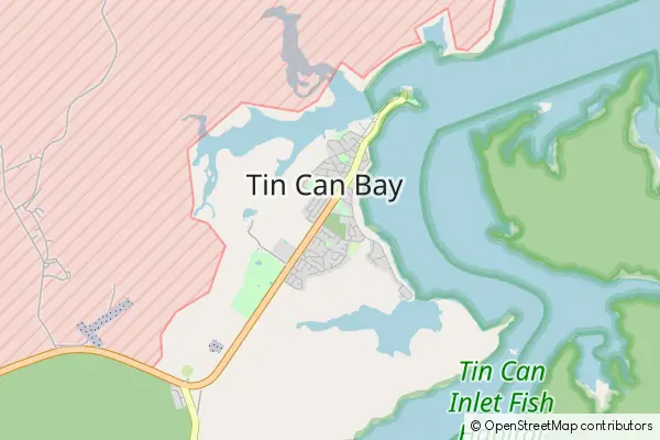 Mapa Tin Can Bay