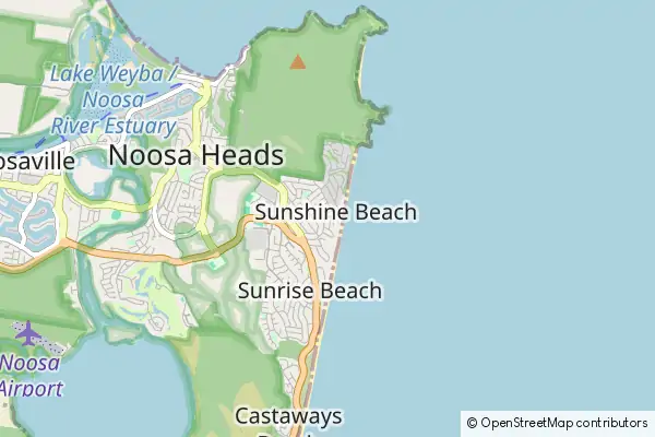 Mapa Sunshine Beach