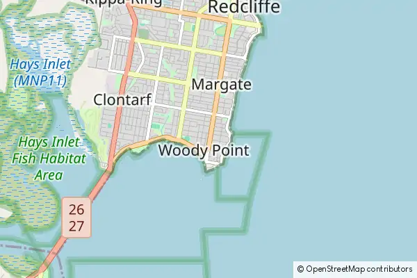 Mapa Woody Point