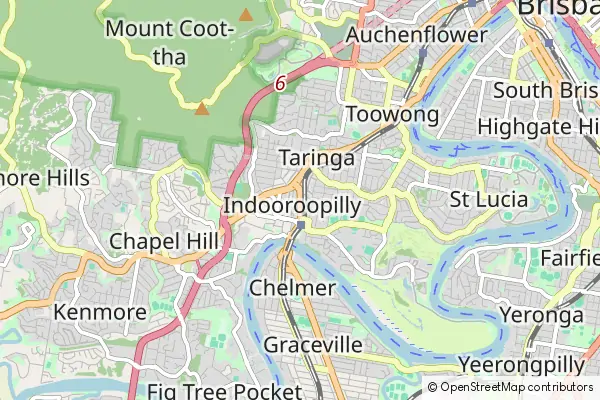 Mapa Indooroopilly