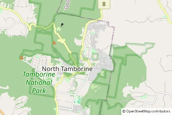 Mapa Tamborine Mountain