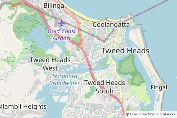 Mapa Tweed Heads