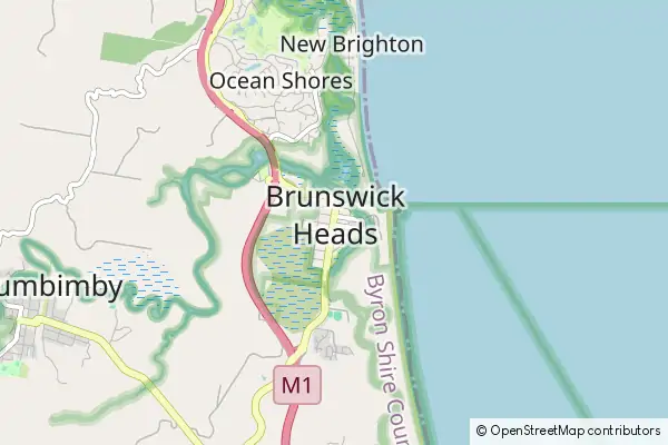 Mapa Brunswick Heads