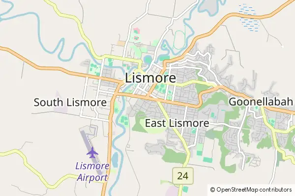 Mapa Lismore