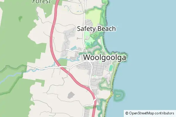 Mapa Woolgoolga