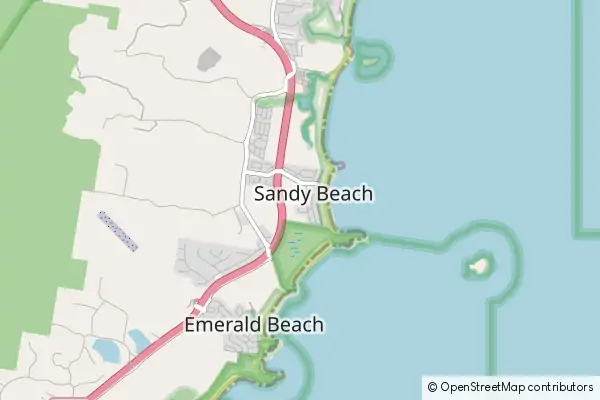 Mapa Sandy Beach