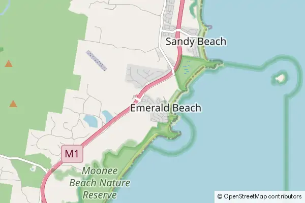 Mapa Emerald Beach