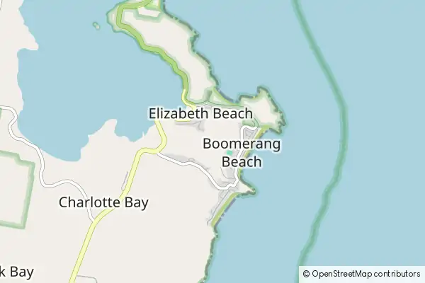 Mapa Boomerang Beach