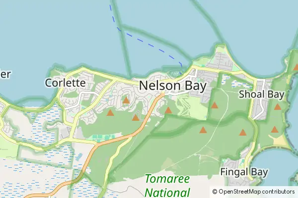 Mapa Nelson Bay