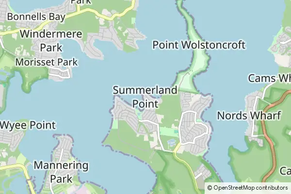 Mapa Summerland Point