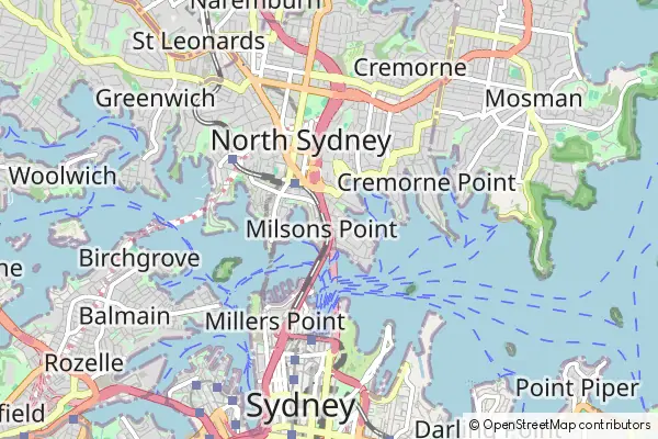 Mapa Kirribilli