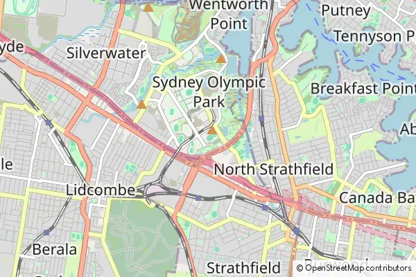 Mapa Sydney Olympic Park