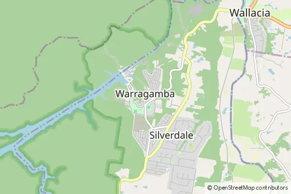 Mapa Warragamba