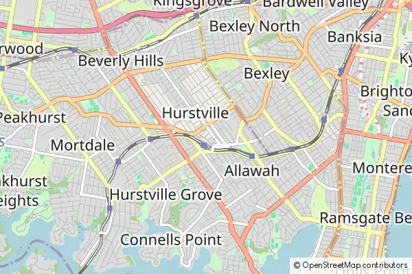 Mapa Hurstville