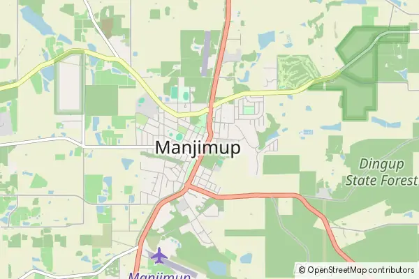 Mapa Manjimup