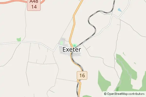 Mapa Exeter