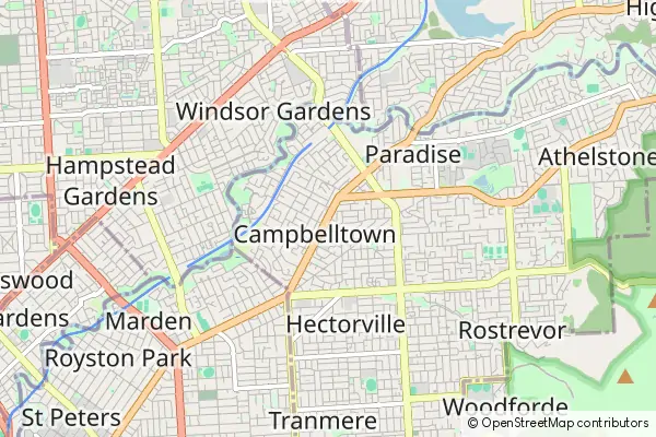 Mapa Campbelltown