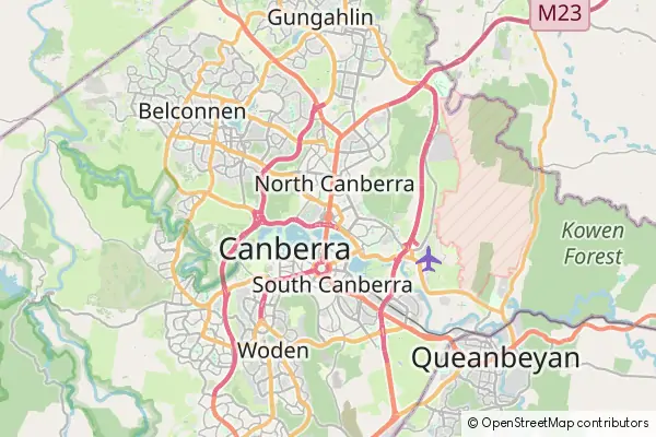 Mapa Canberra