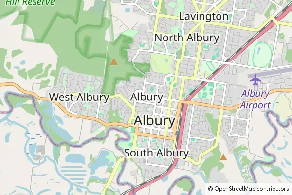 Mapa Albury