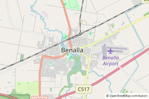 Mapa Benalla
