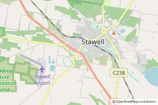 Mapa Stawell