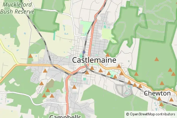 Mapa Castlemaine