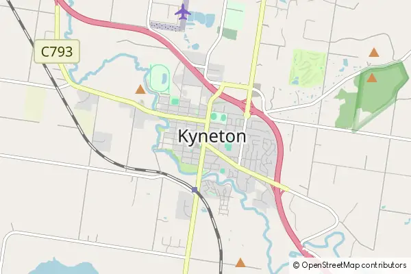 Mapa Kyneton