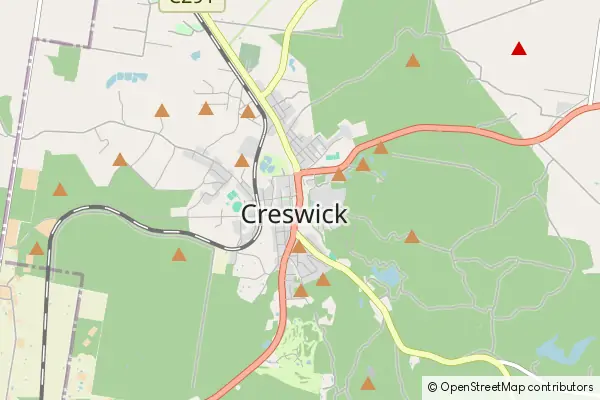 Mapa Creswick