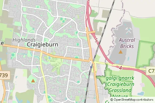 Mapa Craigieburn