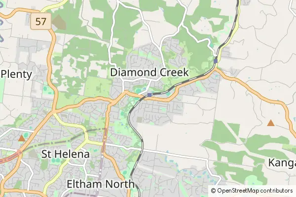 Mapa Diamond Creek