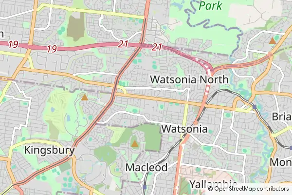 Mapa Bundoora