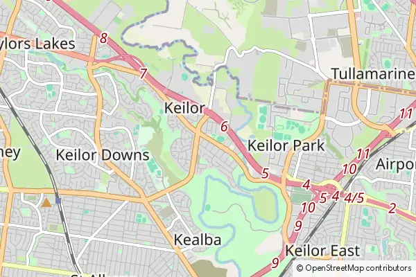 Mapa Keilor