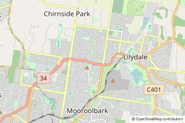 Mapa Chirnside Park