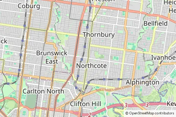 Mapa Northcote