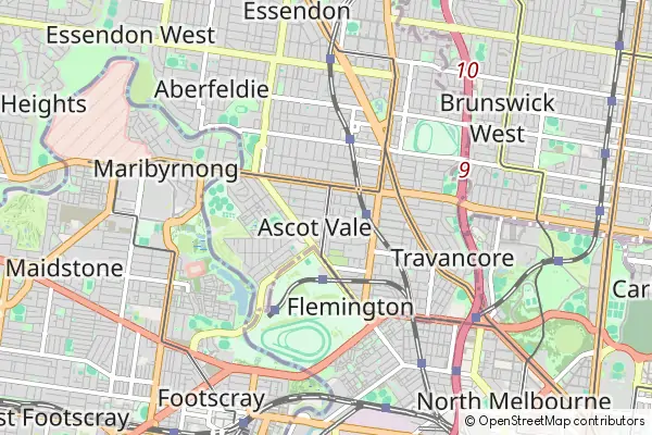 Mapa Ascot Vale